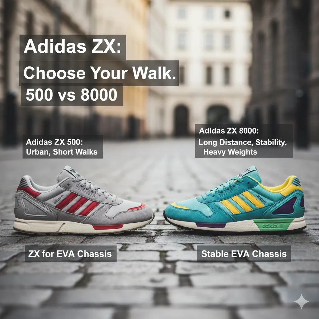 تفاوت آدیداس ZX 8000 و ZX 500 برای پیاده‌روی
